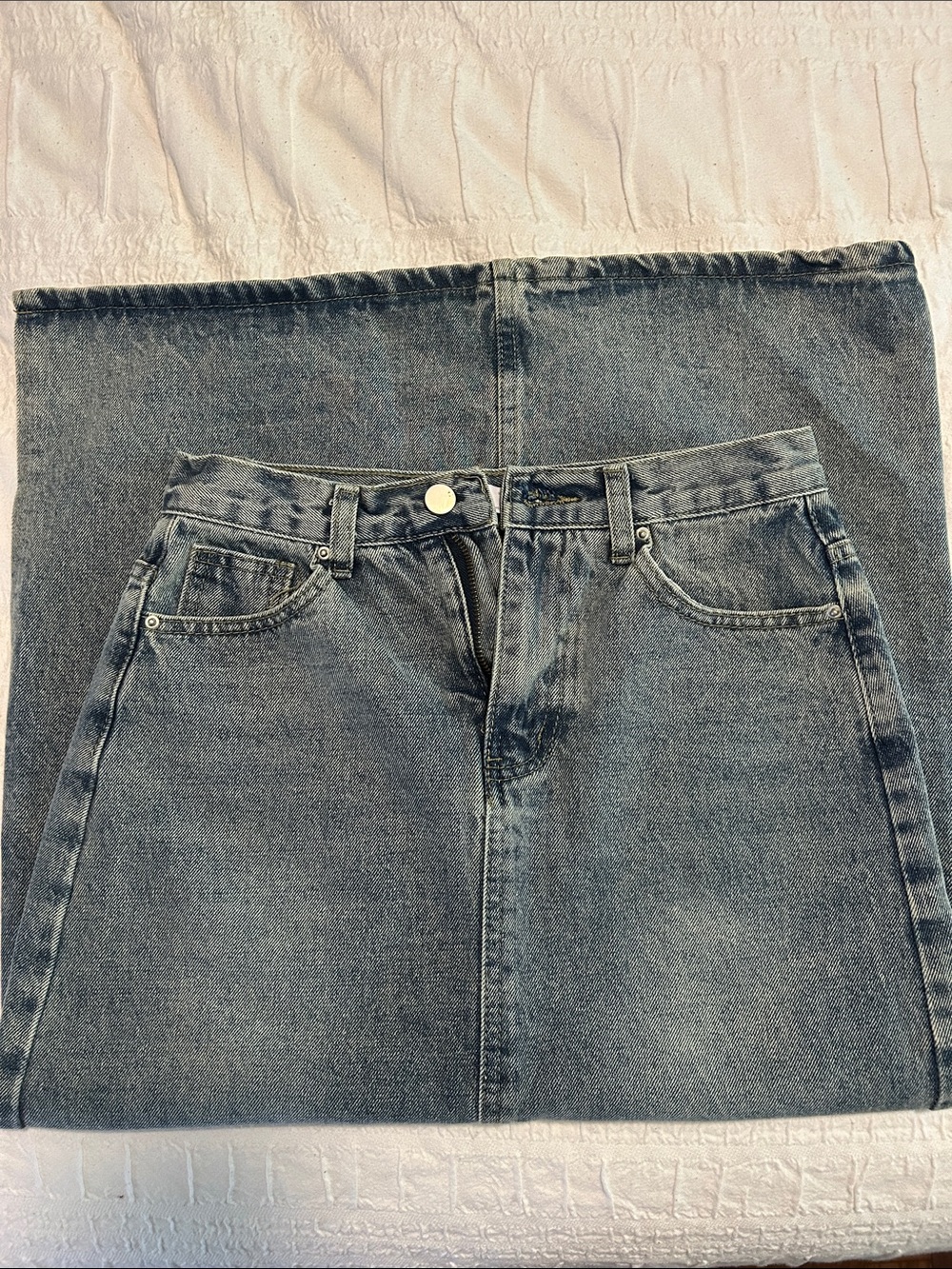 OAK + FORT Light Blue Denim Skirt - Picture 3 of 9